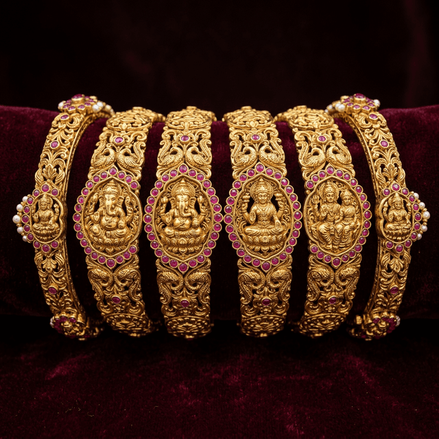 Temple Design Bangles artificial bangles by Swarna