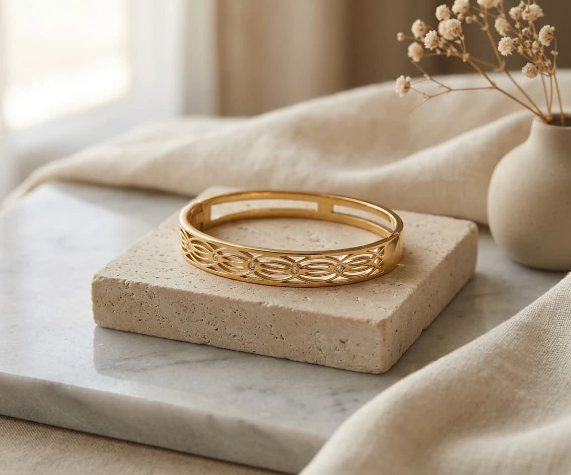 Golden Kada artificial bracelets by Swarna