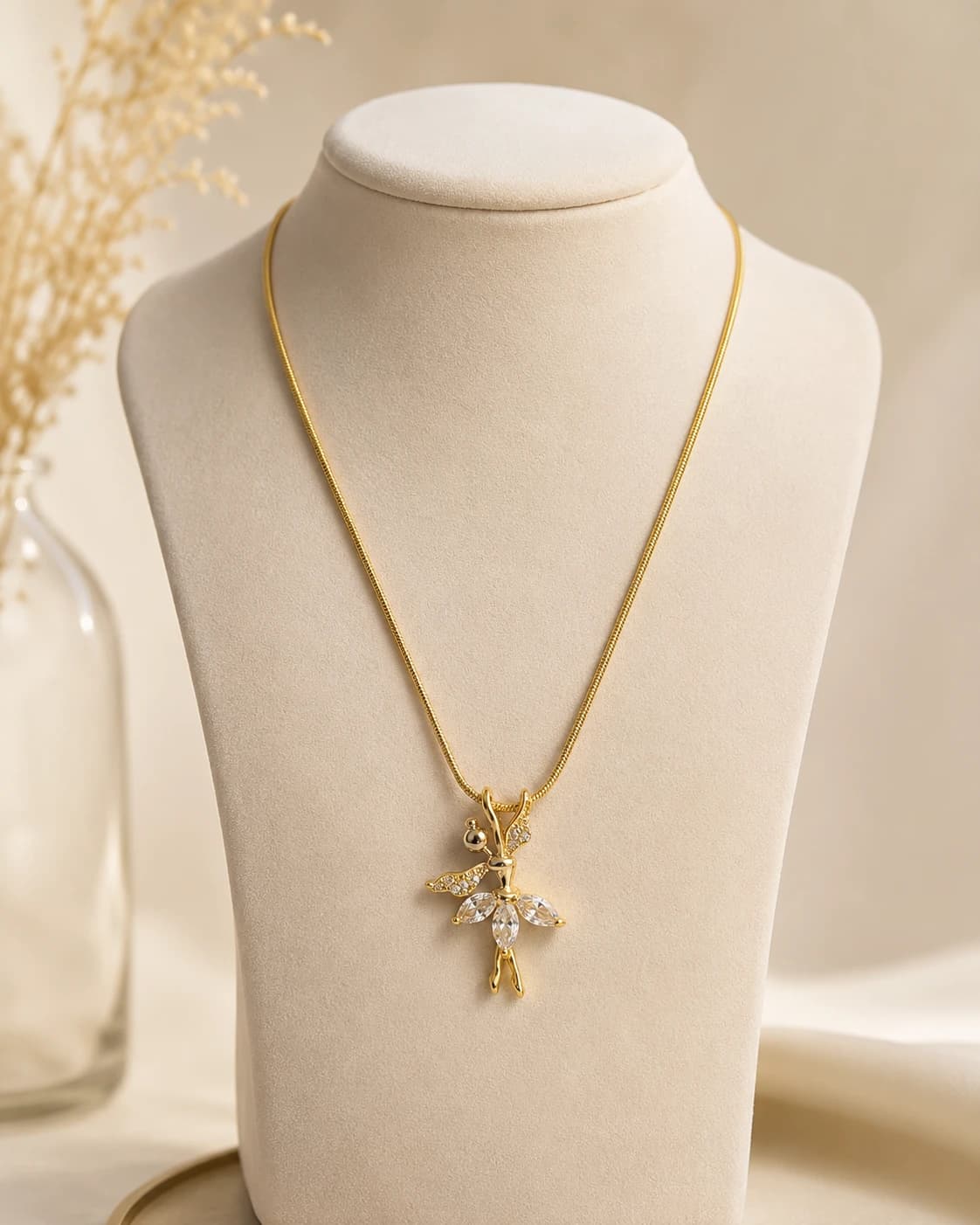 Crystal Fairy Pendant Necklace artificial jewellery by Swarna